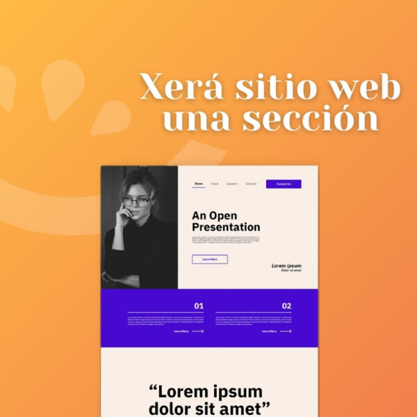 Xerá sitio web una sección