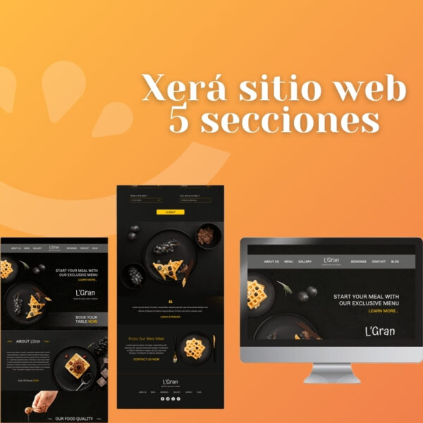 Xerá sitio web cinco secciones
